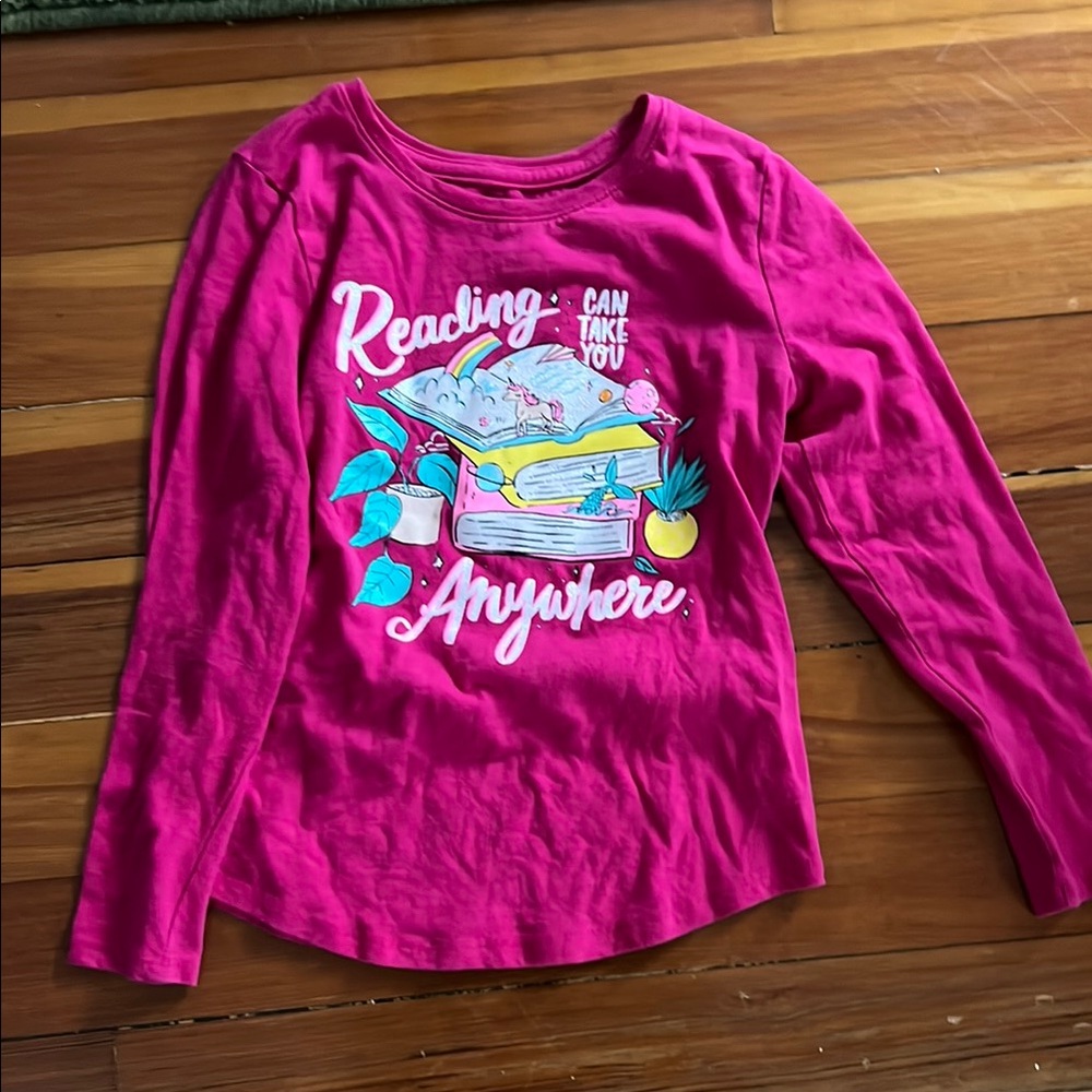 Pink Kids Long Sleeve Shirt